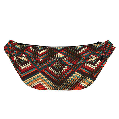 Vintage Knitted Pattern Print Fanny Pack