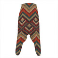 Vintage Knitted Pattern Print Hammer Pants
