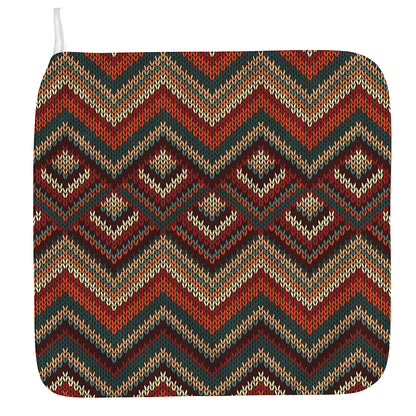 Vintage Knitted Pattern Print Hand Towel