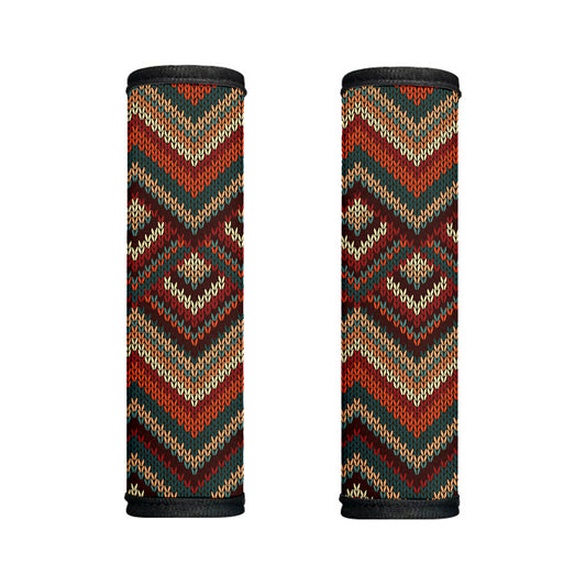 Vintage Knitted Pattern Print Handle Covers