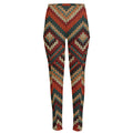 Vintage Knitted Pattern Print High-Waisted Pocket Leggings