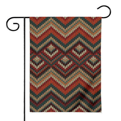 Vintage Knitted Pattern Print House Flag