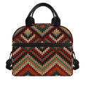 Vintage Knitted Pattern Print Insulated Lunch Bag