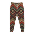 Vintage Knitted Pattern Print Jogger Pants