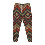 Vintage Knitted Pattern Print Jogger Pants