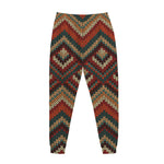 Vintage Knitted Pattern Print Jogger Pants