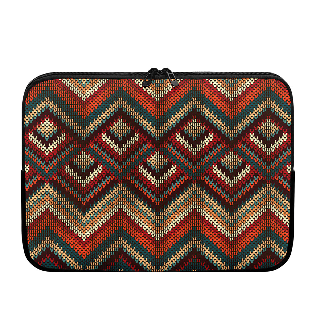 Vintage Knitted Pattern Print Laptop Sleeve