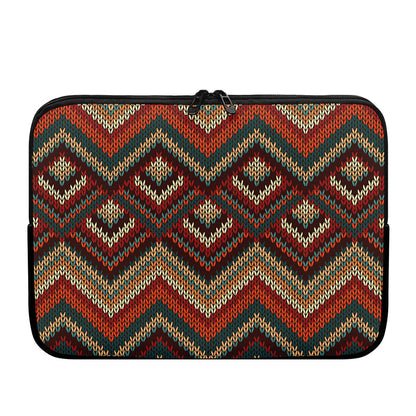 Vintage Knitted Pattern Print Laptop Sleeve
