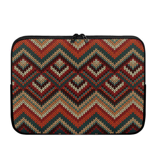 Vintage Knitted Pattern Print Laptop Sleeve