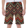 Vintage Knitted Pattern Print Men's Beach Shorts