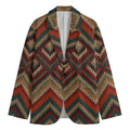 Vintage Knitted Pattern Print Men's Blazer