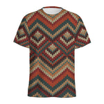 Vintage Knitted Pattern Print Men's Sports T-Shirt
