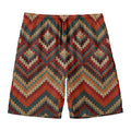 Vintage Knitted Pattern Print Men's Swim Trunks