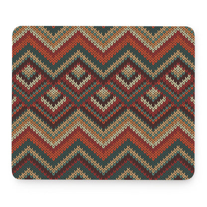 Vintage Knitted Pattern Print Mouse Pad