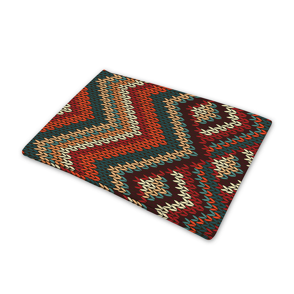 Vintage Knitted Pattern Print Pet Cooling Mat Cover