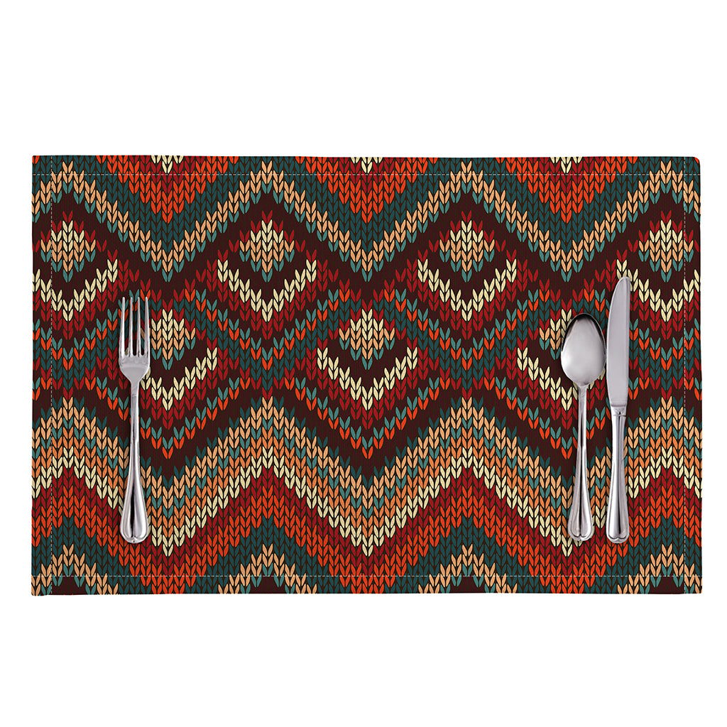 Vintage Knitted Pattern Print Placemat