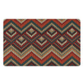 Vintage Knitted Pattern Print Polyester Doormat