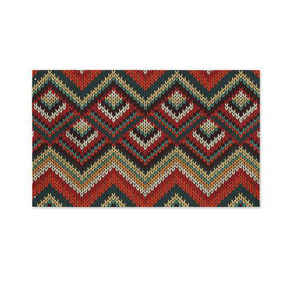 Vintage Knitted Pattern Print Polyester Flag