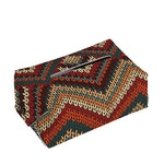 Vintage Knitted Pattern Print Rectangle Tissue Box Cover