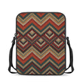 Vintage Knitted Pattern Print Rectangular Crossbody Bag