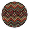 Vintage Knitted Pattern Print Round Floor Mat