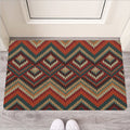 Vintage Knitted Pattern Print Rubber Doormat