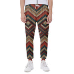Vintage Knitted Pattern Print Scuba Joggers