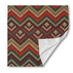 Vintage Knitted Pattern Print Silk Bandana