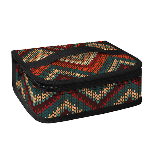 Vintage Knitted Pattern Print Small Lunch Bag