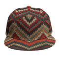 Vintage Knitted Pattern Print Snapback Cap