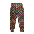 Vintage Knitted Pattern Print Sweatpants