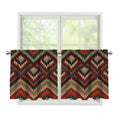 Vintage Knitted Pattern Print Tier Curtains
