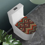 Vintage Knitted Pattern Print Toilet Lid Cover