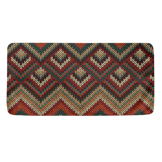 Vintage Knitted Pattern Print Towel