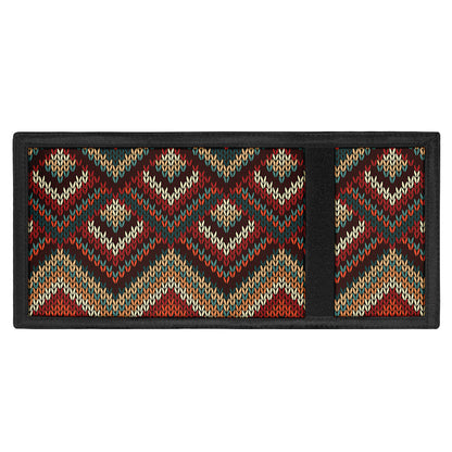 Vintage Knitted Pattern Print Trifold Wallet