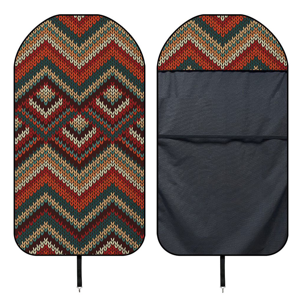 Vintage Knitted Pattern Print Waterproof Car Seat Cover