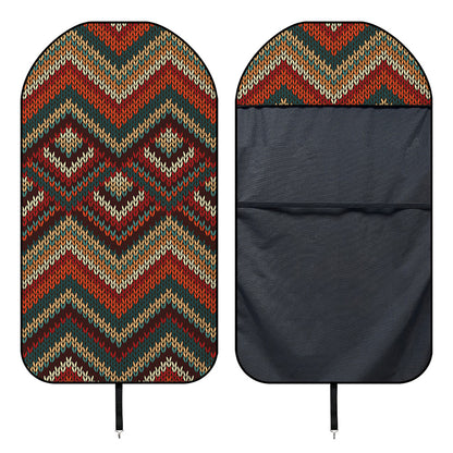 Vintage Knitted Pattern Print Waterproof Car Seat Cover