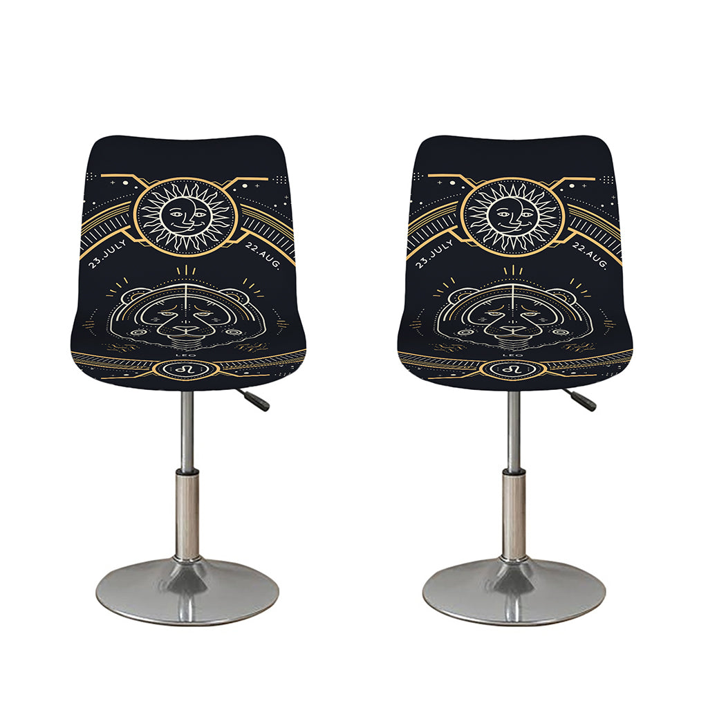 Vintage Leo Zodiac Sign Print Bar Stool Covers