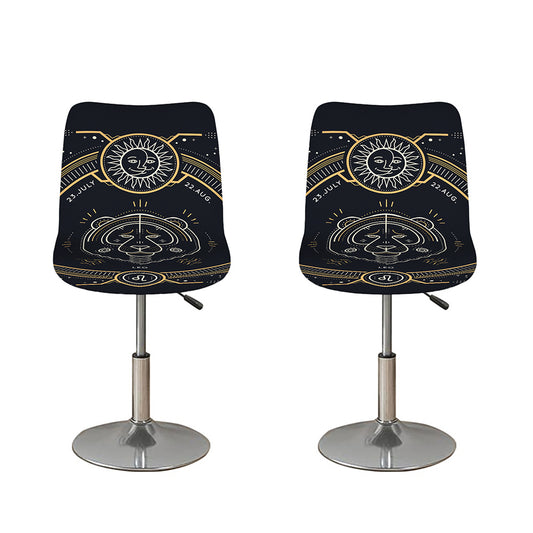 Vintage Leo Zodiac Sign Print Bar Stool Covers