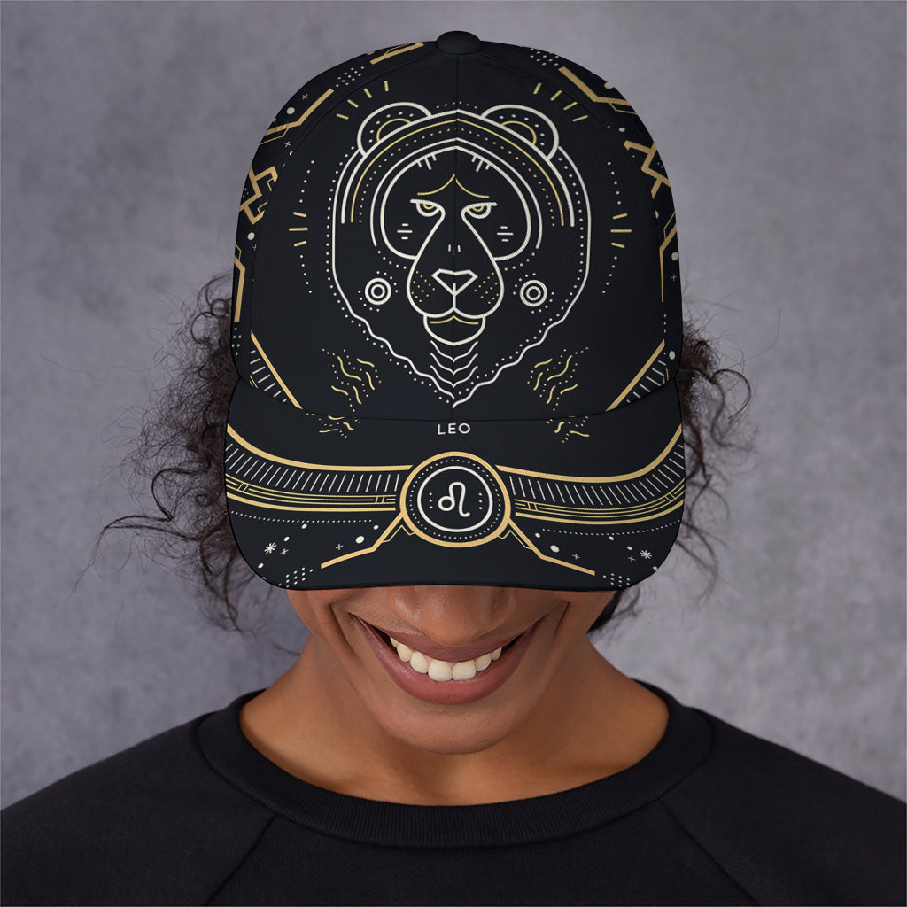 Vintage Leo Zodiac Sign Print Baseball Cap