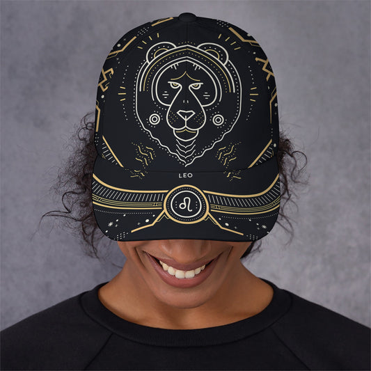 Vintage Leo Zodiac Sign Print Baseball Cap