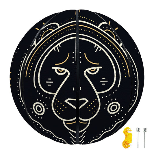 Vintage Leo Zodiac Sign Print Basketball