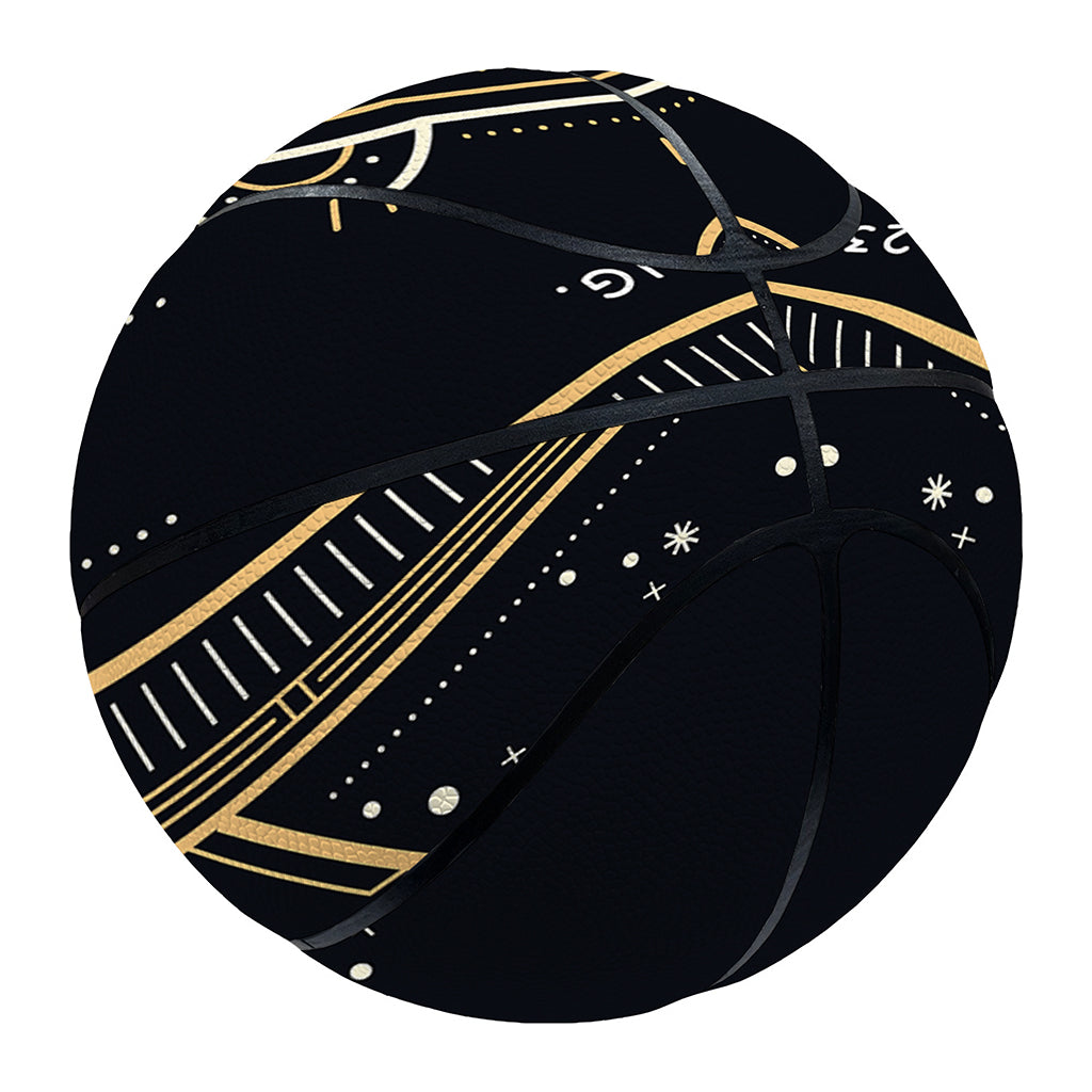 Vintage Leo Zodiac Sign Print Basketball
