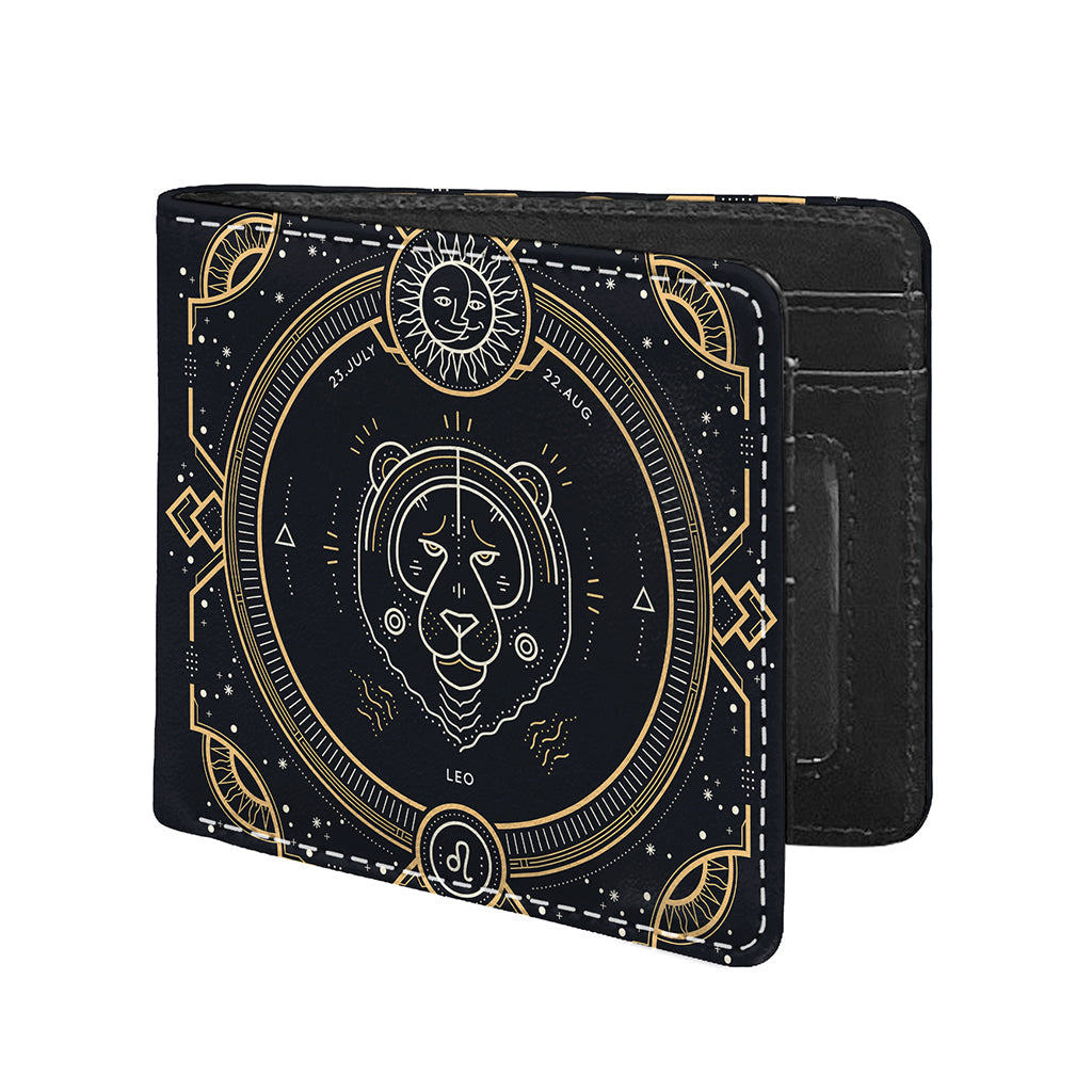 Vintage Leo Zodiac Sign Print Bifold Wallet