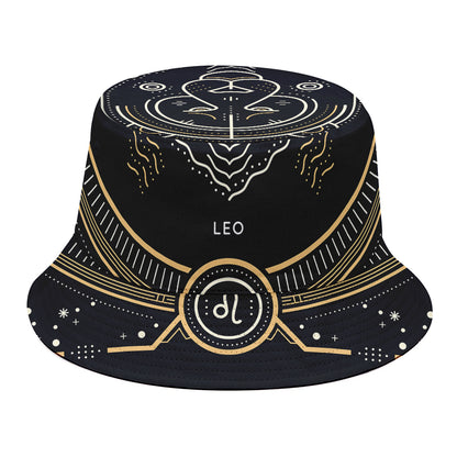 Vintage Leo Zodiac Sign Print Bucket Hat