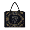 Vintage Leo Zodiac Sign Print Canvas Tote Bag