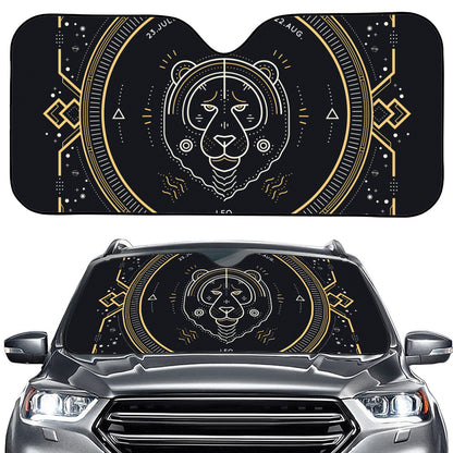 Vintage Leo Zodiac Sign Print Car Windshield Sun Shade