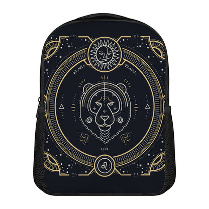 Vintage Leo Zodiac Sign Print Casual Backpack