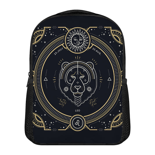 Vintage Leo Zodiac Sign Print Casual Backpack