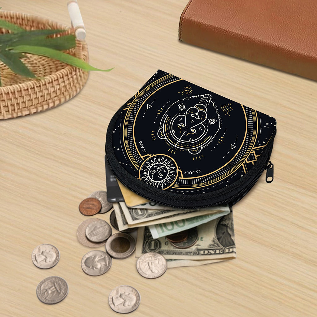 Vintage Leo Zodiac Sign Print Coin Purse